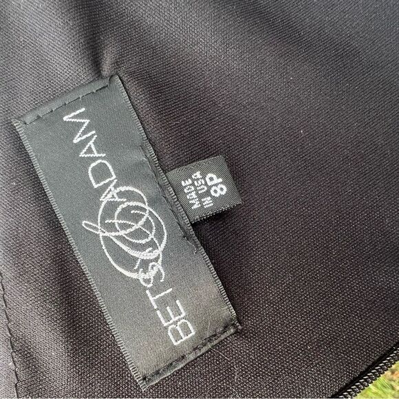 **** Betsy & Adam One Shoulder Ombré Pleated Gown (T) - Picture 12 of 13